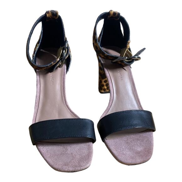 Rebecca Minkoff Kemina Ankle Strap Sandal Chunky Heel  7.5 - Picture 1 of 5